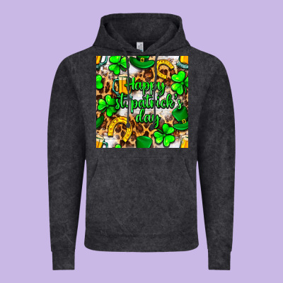 Happy St. Patrick's Day Pattern Digital Paper Vintage Hoodie Designed By Bundleandbundleshop