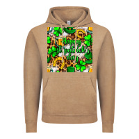 Vintage Coffee Happy St. Patrick's Day pattern digital paper Vintage Hoodie - BundleAndBundleShop
