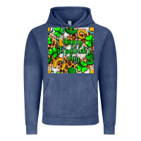 Vintage Denim Happy St. Patrick's Day pattern digital paper Vintage Hoodie - BundleAndBundleShop