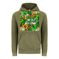 Vintage Olive Happy St. Patrick's Day pattern digital paper Vintage Hoodie - BundleAndBundleShop