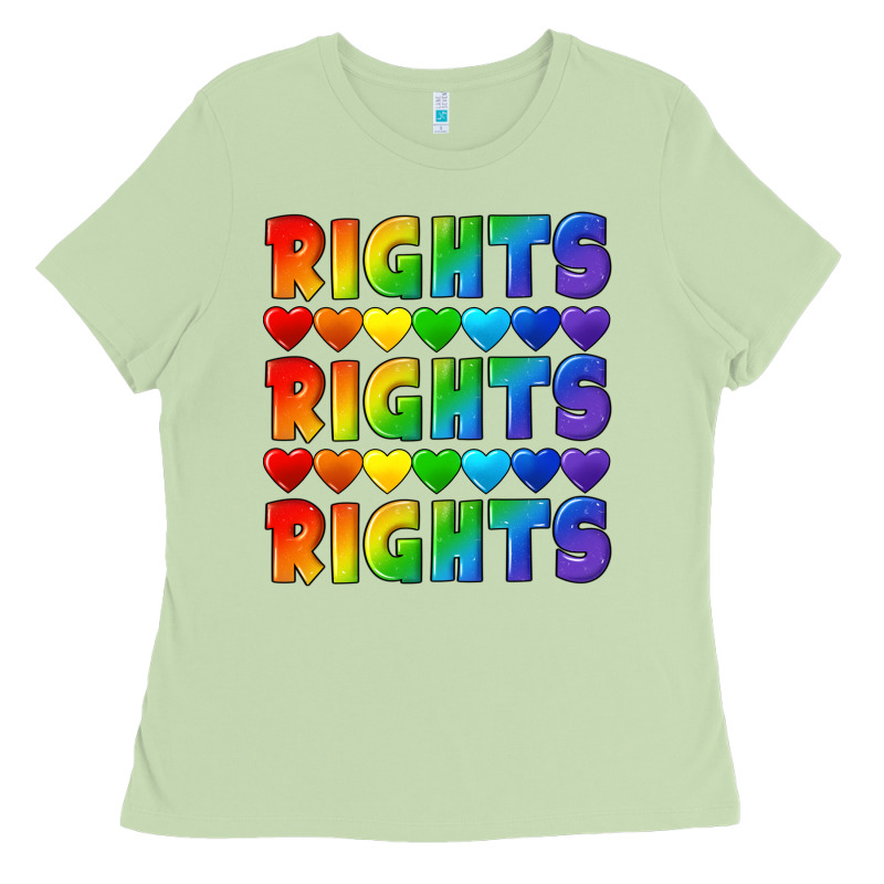 Rights Rights Rights Pride Ladies Tee by CowGirlArtShop | Teevron