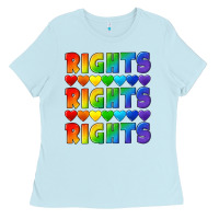 Baby Blue Rights rights rights pride Ladies Tee - CowGirlArtShop