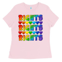Rights Rights Rights Pride Ladies Tee | Teevron
