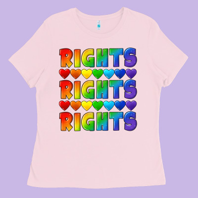 Rights Rights Rights Pride Ladies Tee Designed By Cowgirlartshop