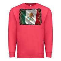 Cardinal mexico flag black glitter leopard Premium Sweatshirt - AdoDesignShop