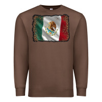Chestnut mexico flag black glitter leopard Premium Sweatshirt - AdoDesignShop