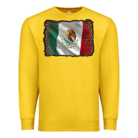Lemon mexico flag black glitter leopard Premium Sweatshirt - AdoDesignShop