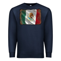 Navy mexico flag black glitter leopard Premium Sweatshirt - AdoDesignShop