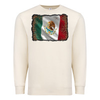 Sandshell mexico flag black glitter leopard Premium Sweatshirt - AdoDesignShop