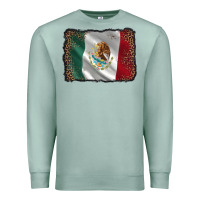 Seafoam mexico flag black glitter leopard Premium Sweatshirt - AdoDesignShop