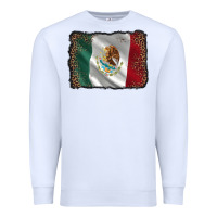 White mexico flag black glitter leopard Premium Sweatshirt - AdoDesignShop