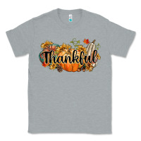 Heather Grey thankful Classic Tee - CowGirlArtShop