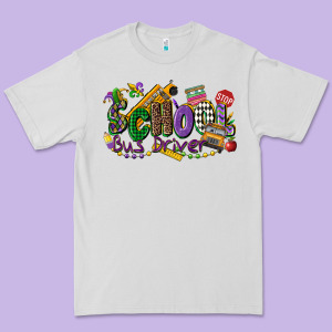 School Bus Driver Mardi Gras Premium Tee Designed By Cowgirlartshop