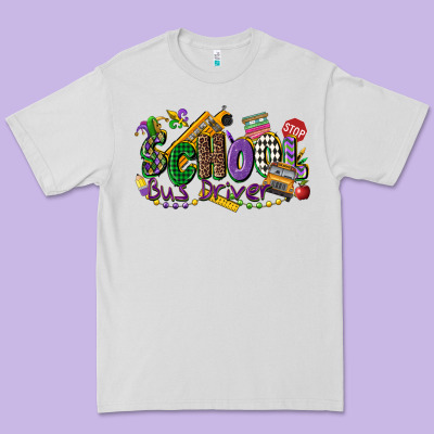 School Bus Driver Mardi Gras Premium Tee Designed By Cowgirlartshop