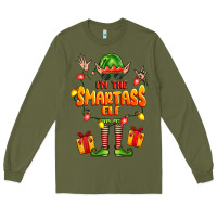 Army Green im the smartass elf Long Sleeve Tee - FaDigitalArtStudio