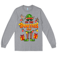Heather Grey im the smartass elf Long Sleeve Tee - FaDigitalArtStudio