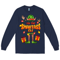 Navy im the smartass elf Long Sleeve Tee - FaDigitalArtStudio