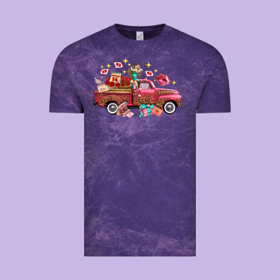 Western Valentines Day Truck Photography Love Side Vintage Tee Designed By Fadigitalartstudio