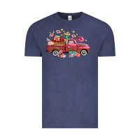 Vintage Denim Western Valentines Day Truck Photography Love Side Vintage Tee - FaDigitalArtStudio
