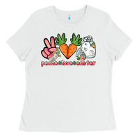 White Peace love Easter Day Ladies Tee - HowdyJamesFarm