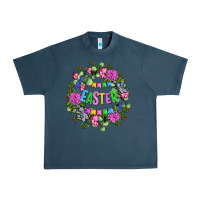 Midnight Navy Easter Day Flower Easter Urban Heavy Tee - OliviaCreatesArt