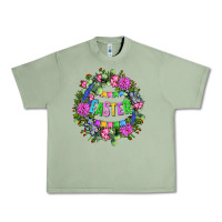 Oil Green Easter Day Flower Easter Urban Heavy Tee - OliviaCreatesArt