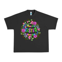 Pigment Black Easter Day Flower Easter Urban Heavy Tee - OliviaCreatesArt