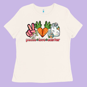 Peace Love Easter Day Ladies Tee Designed By Howdyjamesfarm