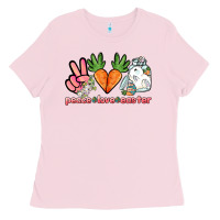Bubblegum Pink Peace love Easter Day Ladies Tee - HowdyJamesFarm