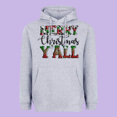 Merry Christmas Y'all Heavyweight Hoodie Designed By Adodesignshop