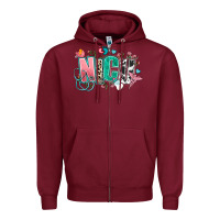 Burgundy nicu Zipper Hoodie - AdoDesignShop