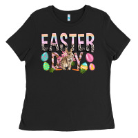 Black Easter Day with rabbit Ladies Tee - HowdyJamesFarm