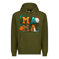 Army Green Basketball and Volleyball mama Mother's Day Premium Hoodie - LillyAllenDesigns