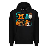 Black Basketball and Volleyball mama Mother's Day Premium Hoodie - LillyAllenDesigns