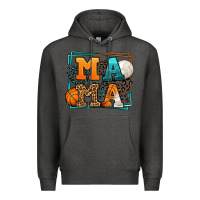 Charcoal Heather Basketball and Volleyball mama Mother's Day Premium Hoodie - LillyAllenDesigns
