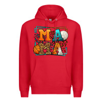 Red Basketball and Volleyball mama Mother's Day Premium Hoodie - LillyAllenDesigns
