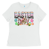 Easter Day With Rabbit Ladies Tee | Teevron