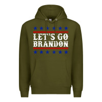 Army Green Let's Go Brandon Premium Hoodie - Jasminsmagicworld