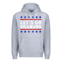 Heather Grey Let's Go Brandon Premium Hoodie - Jasminsmagicworld