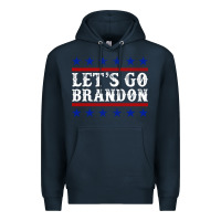 Navy Let's Go Brandon Premium Hoodie - Jasminsmagicworld