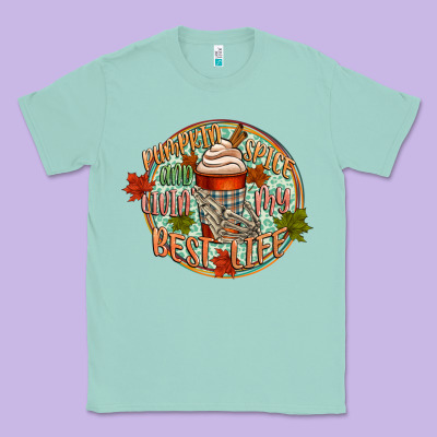 Pumpkin Spice And Livin My Best Life Classic Tee Designed By Cowgirlartshop