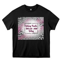 Black feeling kinda idgaf ish today with leopard Heavy Core Tee - TumblerDesignByShophia