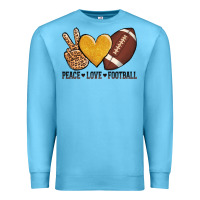 Ocean Blue peace love football Premium Sweatshirt - AdoDesignShop