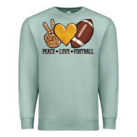 Seafoam peace love football Premium Sweatshirt - AdoDesignShop