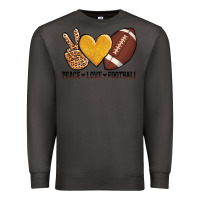 Smoke peace love football Premium Sweatshirt - AdoDesignShop