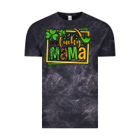 Cloud Black One lucky mama St. Patrick's Vintage Tee - OliviaCreatesArt