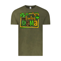 Vintage Olive One lucky mama St. Patrick's Vintage Tee - OliviaCreatesArt