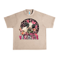 French Oak Be my Valentine Holstein Cow Valentine's Day Urban Heavy Tee - FaDigitalArtStudio