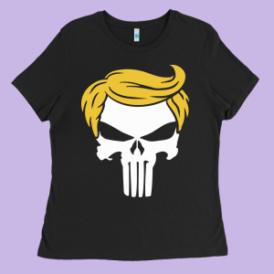 Trump Skull Ladies Tee Designed By Linhvisuals