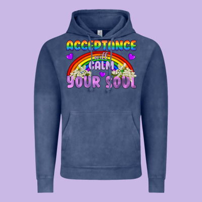 Lgbtq Acceptance Will Calm Your Soul Vintage Hoodie Designed By Bundleandbundleshop